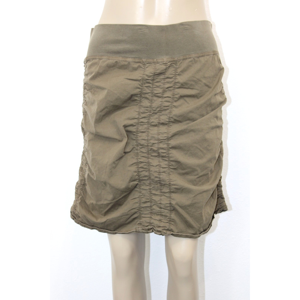 Xcvi Olive Green Ruched Mini Skirt